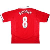 2004 06 manchester united home shirt rooney 8 very good m