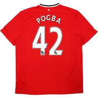 2011 12 manchester united home shirt pogba 42 wtags l