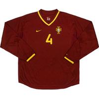 2000 Portugal U-21 Match Issue Home L/S Shirt #4 (Vasco Faísca) v Holland