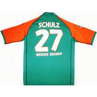 2004 05 werder bremen match issue cl home shirt schulz 27