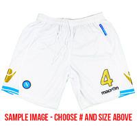 2011-12 Napoli Match Issue Champions League Home Shorts #