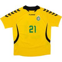 2013 Lithuania Match Issue Home Shirt #21