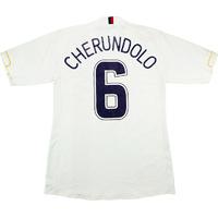 2007 usa match worn home shirt cherundolo 6 v sweden