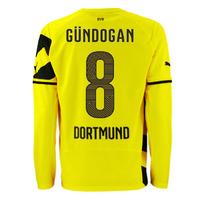 2014-15 Borussia Dortmund Long Sleeve Home Shirt (Gundogan 8)