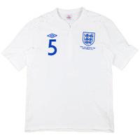 2011 England Match Worn Under 20 World Cup \'Signed\' Home Shirt Brown #5