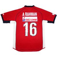 2003 balestier khalsa match issue home shirt a rahman 16