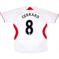 2007-08 Liverpool Away Shirt Gerrard #8 (Good) XXL