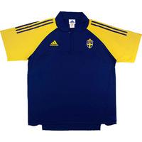 2002 03 sweden adidas polo shirt mint lxl