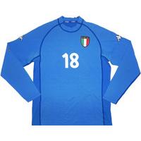 2000-01 Italy Home L/S Shirt #18 (Fiore) (Good) XXL