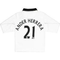 2014-15 Manchester United Away L/S Shirt Ander Herrera #21 *w/Tags* M.Boys