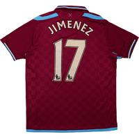 2009-10 West Ham Home Shirt Jimenez #17 (Very Good) L