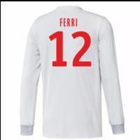 2017-18 Olympique Lyon Adidas Long Sleeve Home Shirt (Ferri 12)