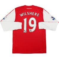 2011-12 Arsenal Home L/S Shirt Wilshere #19 (Very Good) M