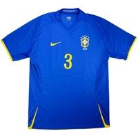 2008 Brazil Match Worn Away Shirt #3 (Lúcio) v Sweden