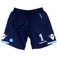 2011-12 Napoli Match Issue Navy GK Shorts #1 (De Sanctis)