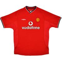 2000 02 manchester united home shirt good l