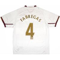 2007-08 Arsenal Away Shirt Fabregas #4 XL