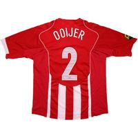 2005 06 psv match worn home shirt ooijer 2