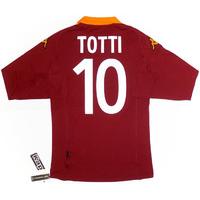 2012-13 Roma Home L/S Shirt Totti #10 *w/Tags*