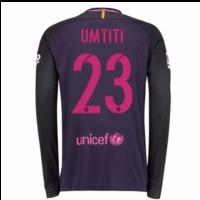 2016-17 Barcelona Away Long Sleeve Shirt (Umtiti 23)