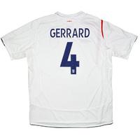 2005-07 England Home Shirt Gerrard #4 *Mint* XL