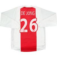 2002-03 Ajax Match Worn Home L/S Shirt de Jong #26 (v RBC)