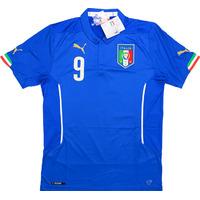 2014 15 italy home shirt balotelli 9 bnib