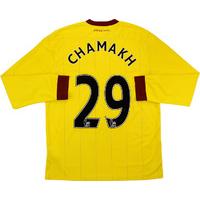 2010 13 arsenal away ls shirt chamakh 29 excellent l