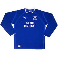 2003-04 Everton Home L/S Shirt (Excellent) M