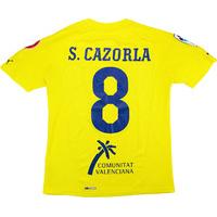 2010 11 villarreal home shirt scazorla 8 very good s