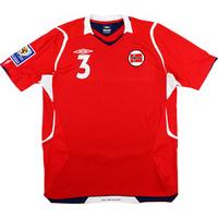 2008-09 Norway Match Issue Home Shirt #3 (Waehler) v Scotland