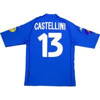 2002 Italy U-21 European Championship Match Issue Home Shirt Castellini #13