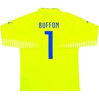 2014-15 Italy Player Issue GK Home L/S Shirt Buffon #1 *w/Tags*