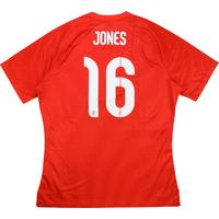 2014-15 England Match Issue Away Shirt Jones #16