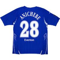 2007-08 Everton Match Issue UEFA Cup Home Shirt Anichebe #28