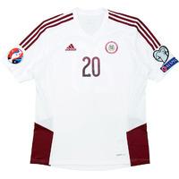 2014-15 Latvia Match Issue Away Shirt Kurakins #20