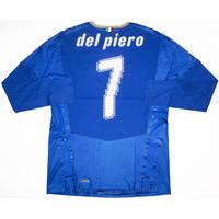 2007-08 Italy Player Issue Home L/S Shirt Del Piero #7 *w/Tags*