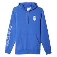 2016-2017 Juventus Adidas Cotton Hoody (Blue)