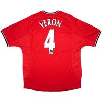 2001-02 Manchester United Home Shirt Veron #4 XXL