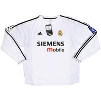 2003-04 Real Madrid CL Home L/S Shirt *w/Tags* XXL