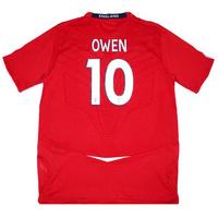 2008 10 england away shirt owen 10 xl