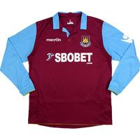 2010-11 West Ham Home L/S Shirt *Mint* XXL