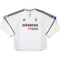 2003 04 real madrid champions league home ls shirt very good xl