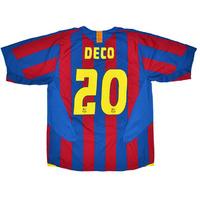 2005-06 Barcelona Home Shirt Deco #20 (Excellent) XL