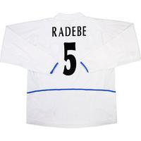 2002-03 Leeds United Home L/S Shirt Radebe #5 (Excellent) XXL