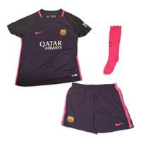 2016 2017 barcelona away nike little boys mini kit with sponsor