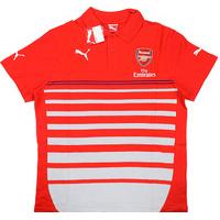 2014-15 Arsenal Puma Hooped Polo T-shirt *BNIB*