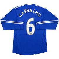 2009-10 Chelsea Home L/S Shirt Carvalho #6 (Very Good) M