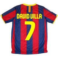 2010-11 Barcelona Home Shirt David Villa #7 (Very Good) S