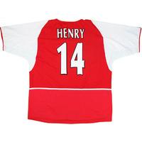 2002 04 arsenal home shirt henry 14 very good l